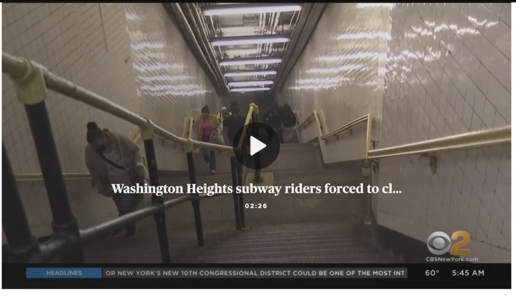 With escalators out of service, Washington Heights subway riders forced to climb mountain of stairs to exit at 181st Street